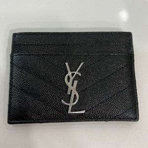 Saint Laurent , monogram quilted leather card case !